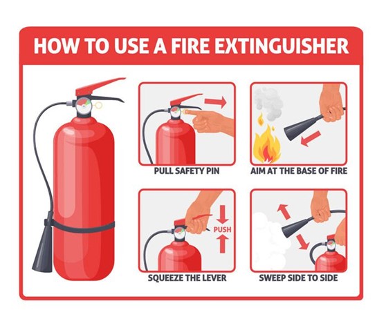 How to use a fire extinguisher